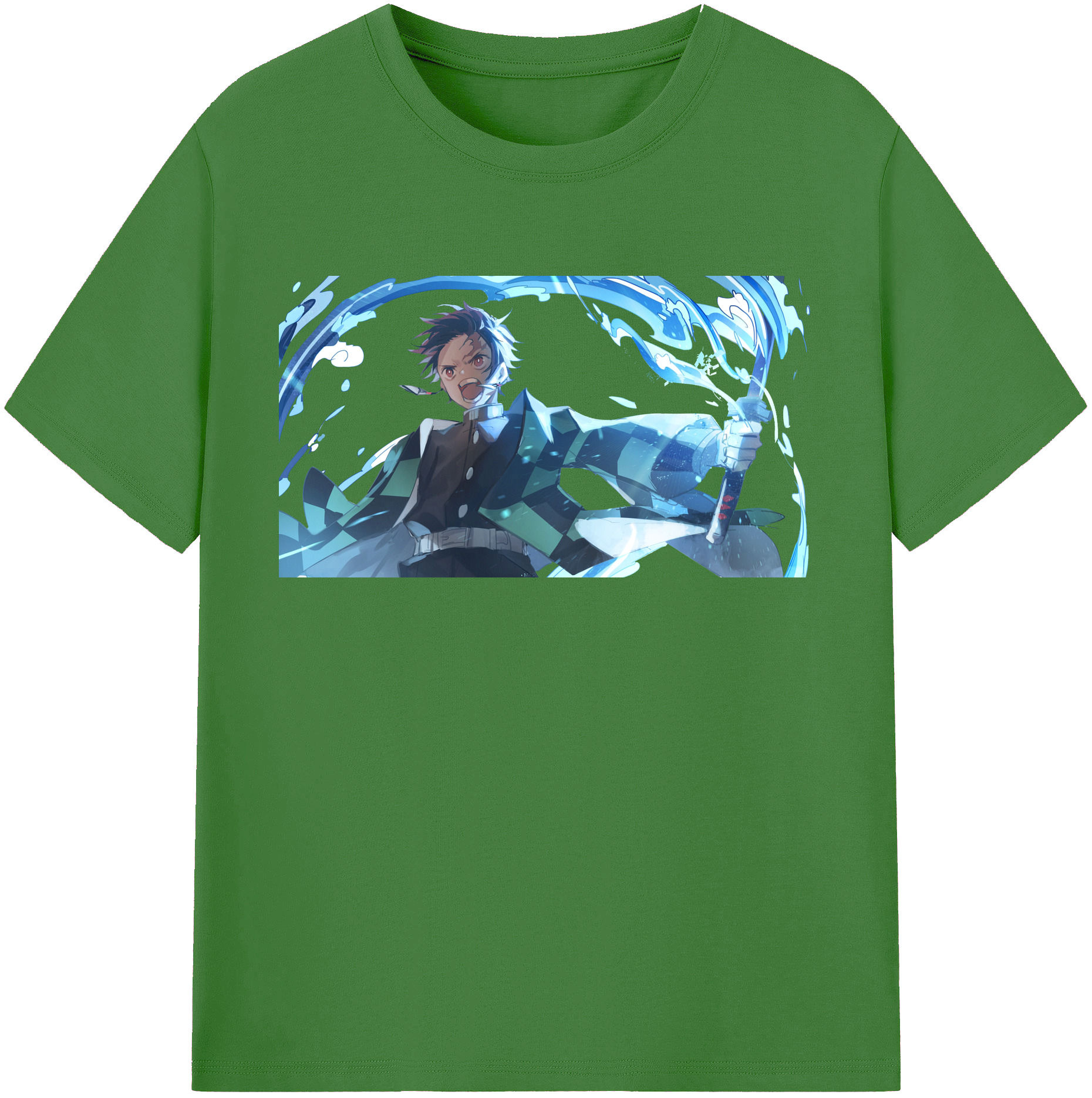 （画像用） 鬼滅の刃 竈門 炭治郎／かまど たんじろう Kamado Tanjirou レディースカジュアルプリントTシャツ（綿100％）